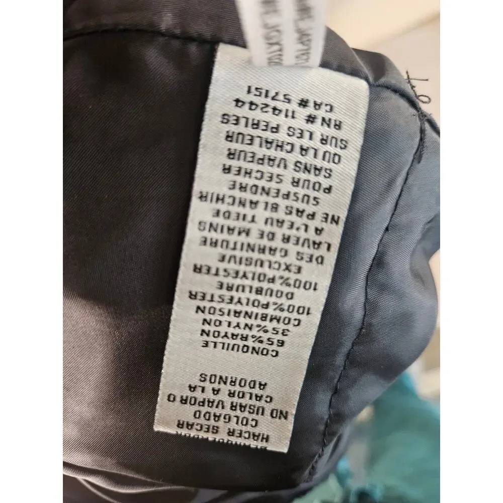 Eliza J Sz 4P Red/Blk Floral Dress Beaded Collar Lace Fit and Flare - Picture 10 of 13